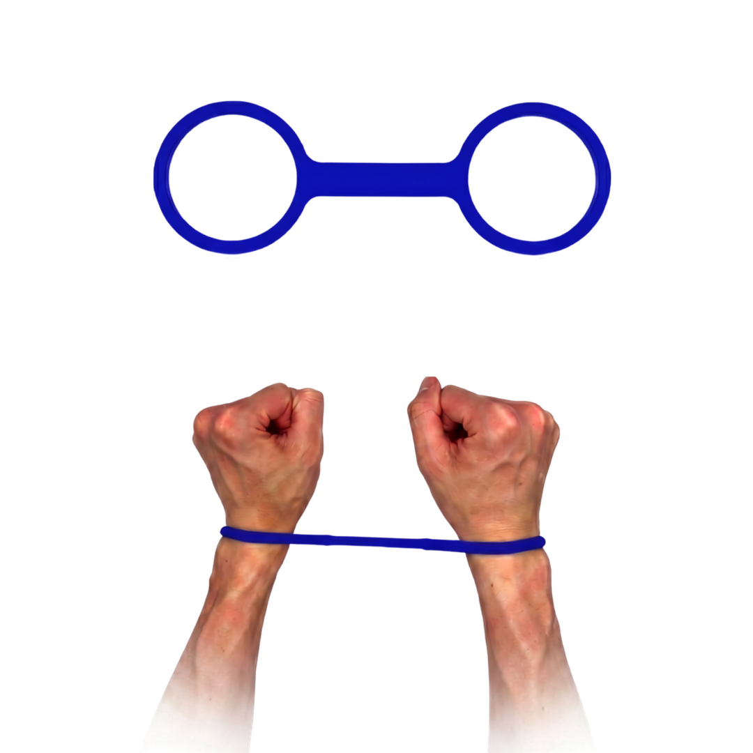 Esposas slip-on handcuffs on a plain background